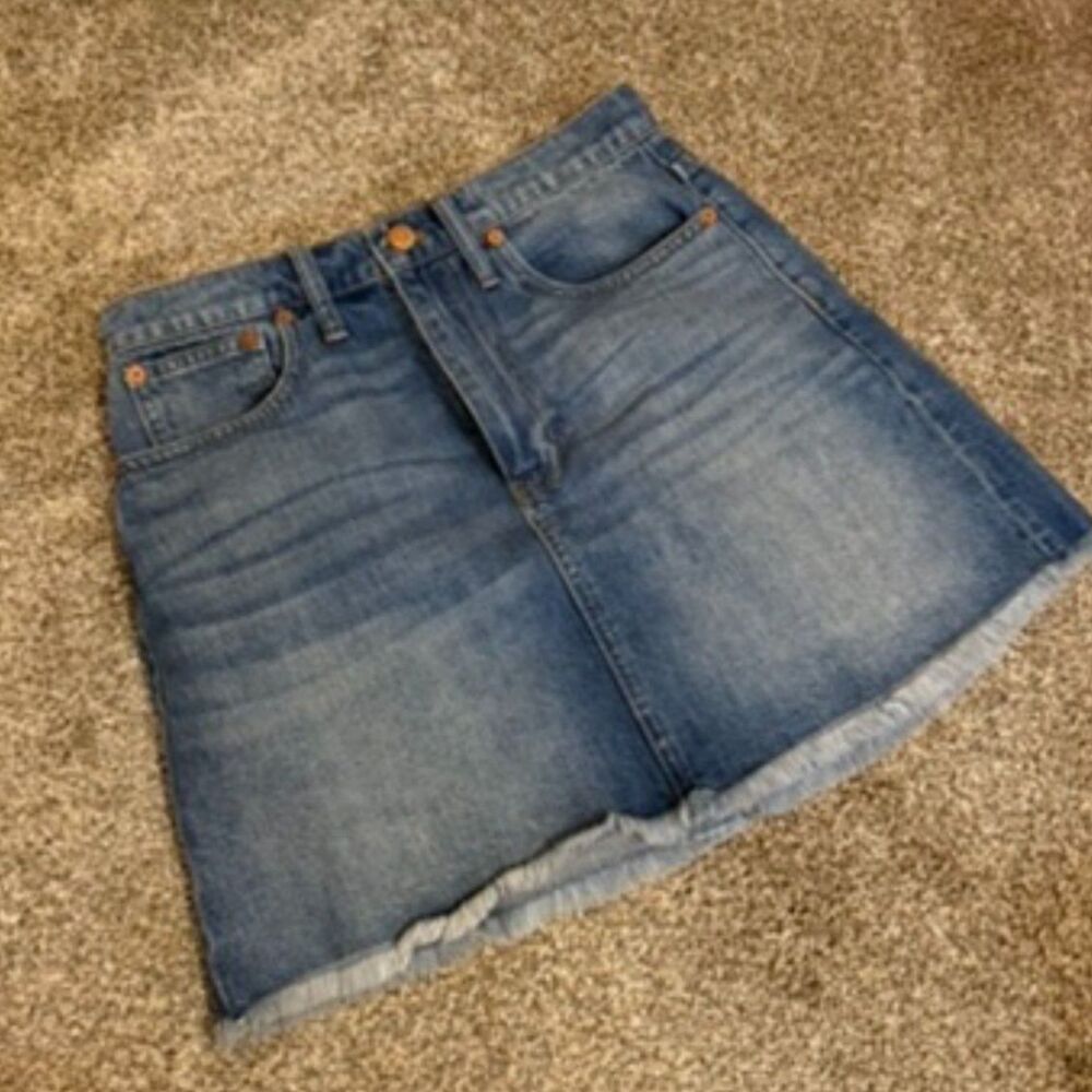 Madewell Fringe Hem Denim Mini